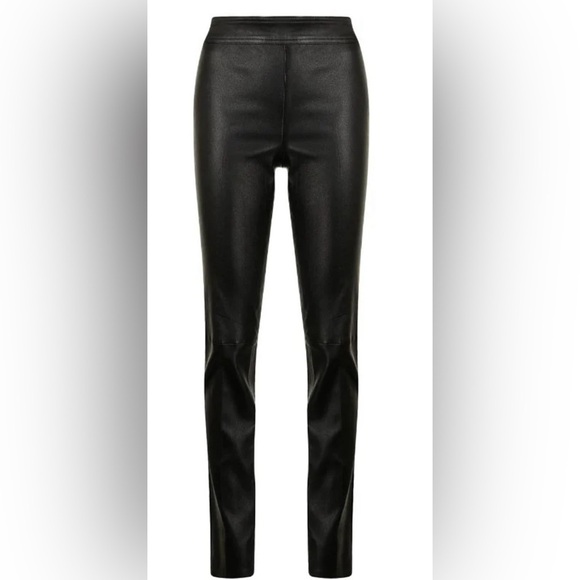 Helmut Lang slit-cuff black lamb leather trousers NWT - Picture 5 of 12